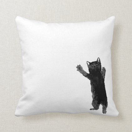 Black Cat Throw Pillow