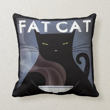 Black Cat Throw Pillow