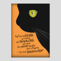 Black Cat 'Tis Halloween Party Invitation