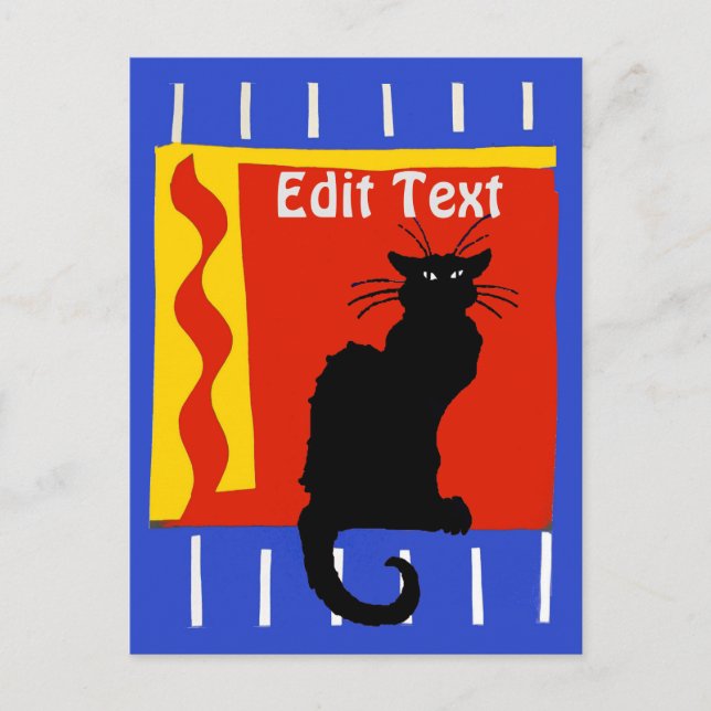 Black Cat to Flame Postcard (Front)