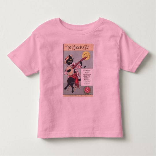 Black Cat Toddler Ringer T-Shirt