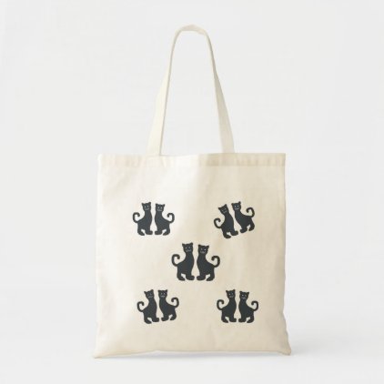 Black cat tote bag