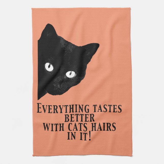 Black cat towel (Vertical)