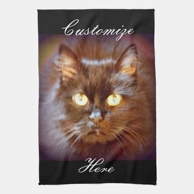 black cat towel (Vertical)