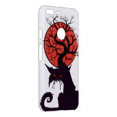 Black Cat Tree Phone Case – White (Back/Right)