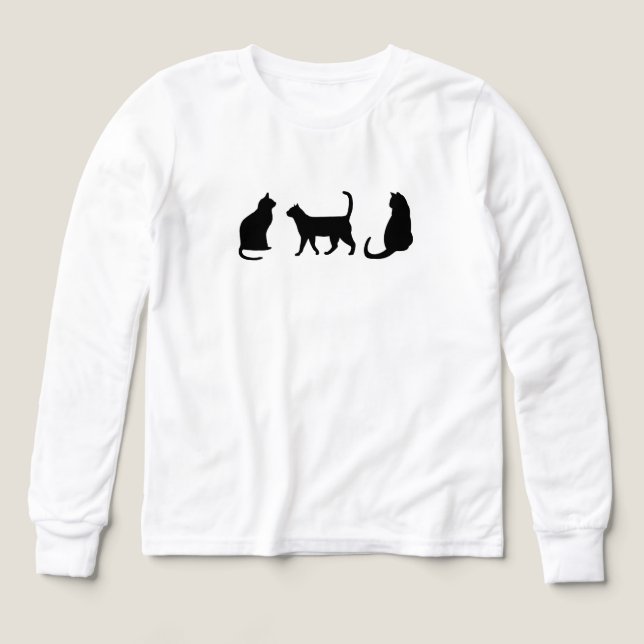Black Cat Tri-Blend Shirts (Design Front)
