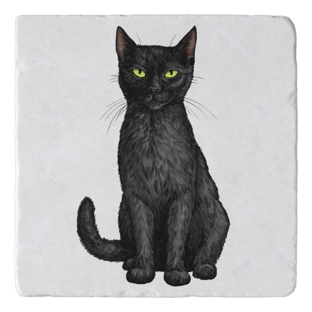 Black cat trivet (Front)