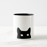 Black Cat Two-tone Coffee Mug at Zazzle
