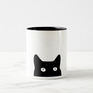 Black Cat Two-Tone Coffee Mug