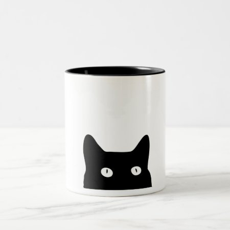 Black Cat Two-tone Coffee Mug