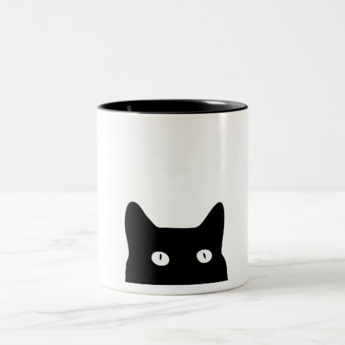 Black Cat Two_Tone Coffee Mug