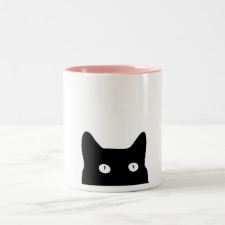 Black Cat Two-Tone Coffee Mug