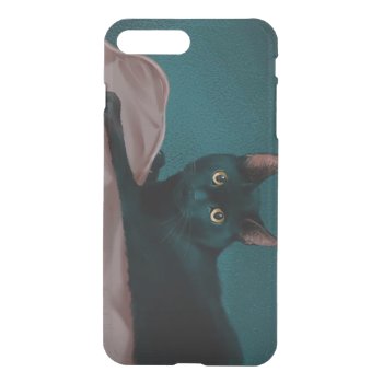 Black Cat Iphone 8 Plus/7 Plus Case by buyfranklinsart at Zazzle