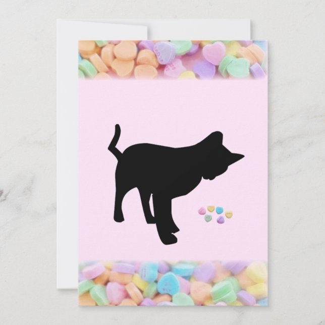 Black Cat Valentine's Day Card (Front)