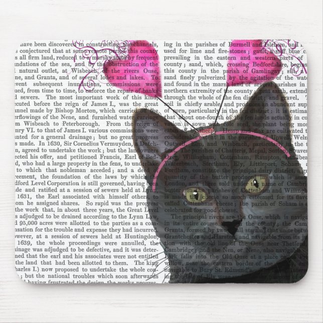Black Cat Valentines Mouse Pad (Front)