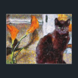 Black Cat Van Gogh Postcard<br><div class="desc">This design is from my 2011 collection :)</div>