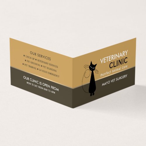 Black Cat Veterinarian Veterinary Detailed Business Card