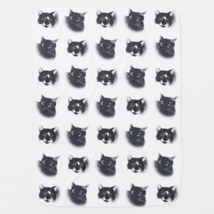 Black Cat Vignettes Baby Blankets