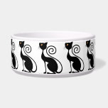 Black Cat Vintage Style  Bowl<br><div class="desc">Black Cat Art Elegant Vintage Style Design Copyright BluedarkArt TheChameleonArt</div>
