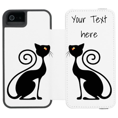 Black Cat Vintage Style  iPhone SE55s Wallet Case