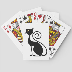 Black Cat Vintage Style Poker Cards