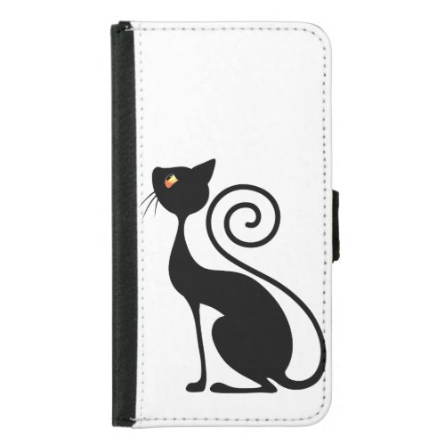 Black Cat Vintage Style  Samsung Galaxy S5 Wallet Case