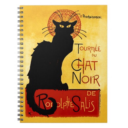 Black Cat Vintage Tourne du Chat Noir Theophile Notebook