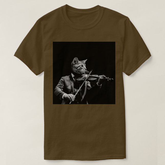 black cat violin T-Shirt (Design Front)