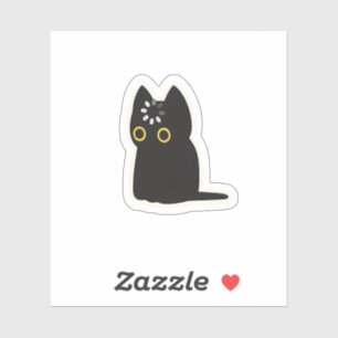 Black Cat Void Loading Cute Silly Funny Animal Lov Sticker