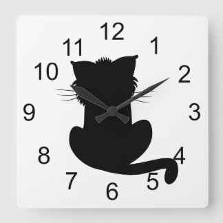 Black Cat Wall Clock