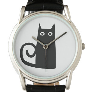 Black Cat Wrist Watches Zazzle