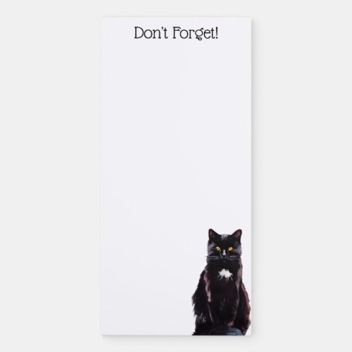 Black Cat Watercolor Dont Forget To Do List Magnetic Notepad
