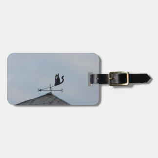 Black Cat Weather Vane Luggage Tag