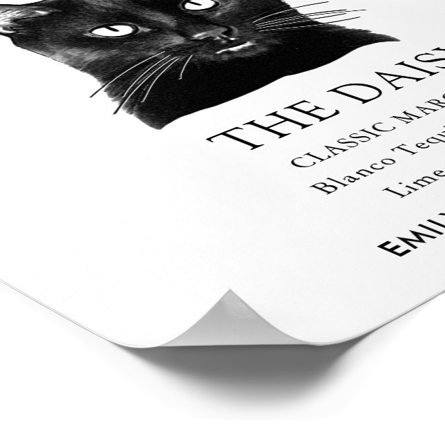 Black Cat Wedding Signature Drink Sign | Zazzle