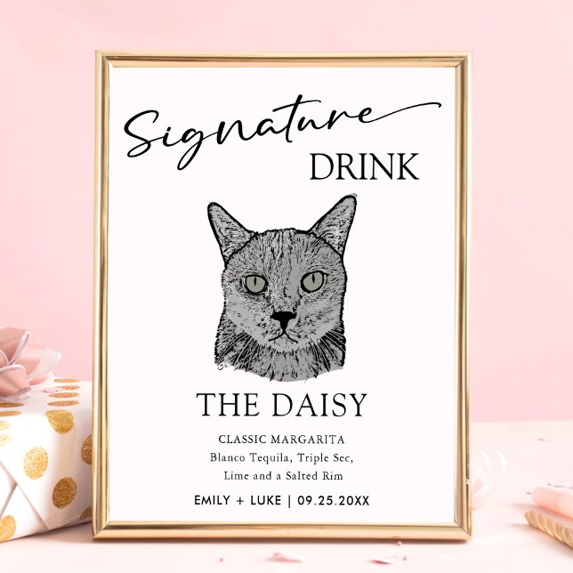 Black Cat Wedding Signature Drink Sign (Creator Uploaded)