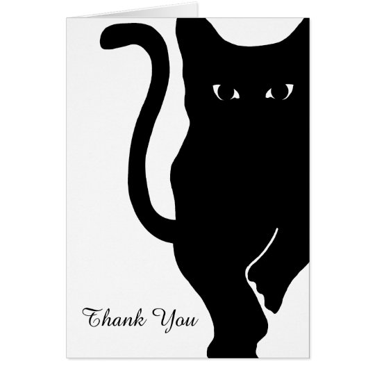 Black Cat Wedding Thank You Card | Zazzle.com