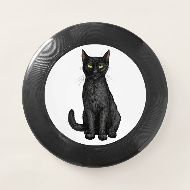 Black cat Wham-O frisbee (Front)