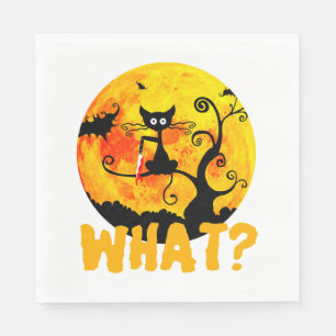 Black Cat What Black Cat - Napkins