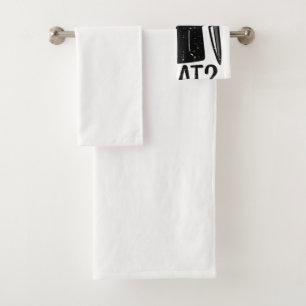 Black Cat What Knife Funny Murderous Halloween Pet Bath Towel Set