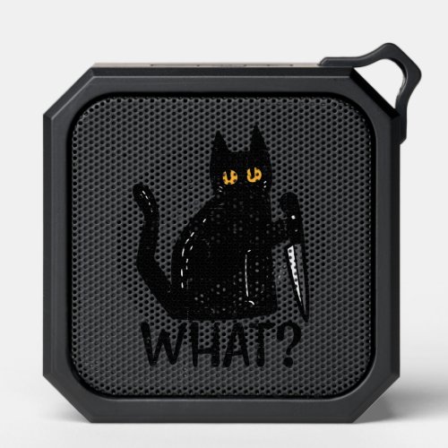 Black Cat What Knife Funny Murderous Halloween Pet Bluetooth Speaker