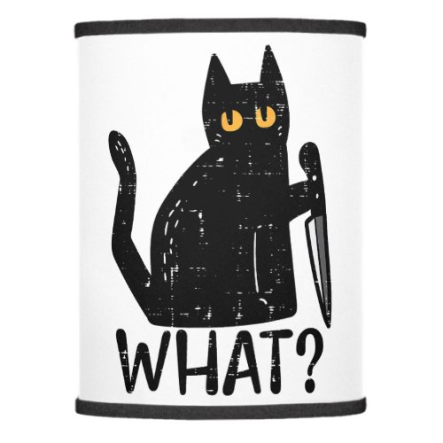 Black Cat What Knife Funny Murderous Halloween Pet Lamp Shade