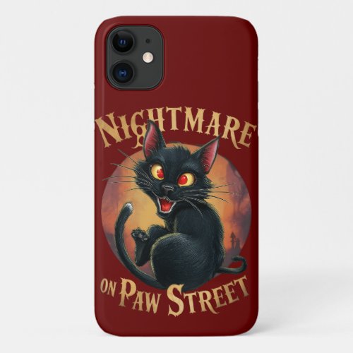 Black Cat Where Horror Meets Fantasy iPhone 11 Case