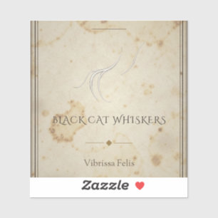 Black Cat Whiskers Apothecary Label Sticker