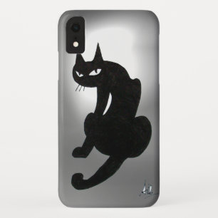 BLACK CAT white iPhone XR Case