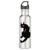 Personalized Karate Water Bottle Navy Blue Stripes Ninja 