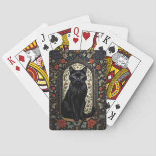 Black Cat William Morris Inspired Poker Cards