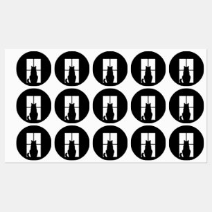 Black Cat Window Labels