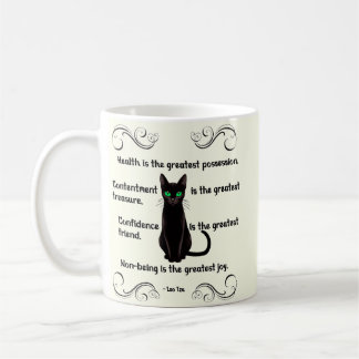 Black Cat Wisdom - Enlightened Coffee Mug