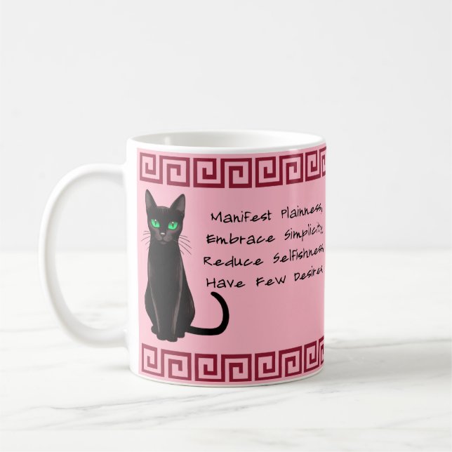 Black Cat Wisdom Mug (Left)