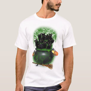 Black Cat Witch Halloween Tshirt